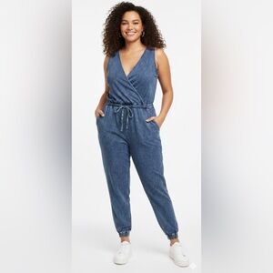 Standards & Practices Blue Sleeveless Jumpsuit Plus Size Romper Woman Lady XXL